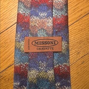 Missoni Multicolor Silk Tie (formal, business, preppy)